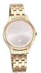 Fastrack Stunners Quartz Analog Rose gold Dial Metal Strap Watch for Girls NS6248WM01