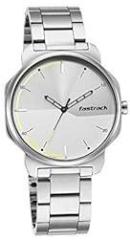 Fastrack Stunners Quartz Analog Silver Dial Metal Strap Watch for Guys NS3254SM01