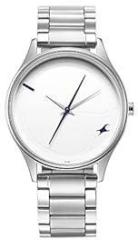 Fastrack Stunners Quartz Analog Silver Dial Metal Strap Watch for Men NS3290SM01