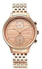 Fastrack Style Up Rose Gold Dial Stainless Steel Strap Analog Watch for Girls NS6207WM02