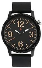 Fastrack Tees Quartz Analog Black Dial Plastic Strap Unisex Watch 38039PP01