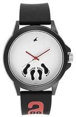 Fastrack Tees Quartz Analog White Dial Silicone Strap Unisex Watch NS38024PP07