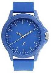 Fastrack The Minimalists Quartz Analog Blue Dial Silicone Strap Unisex Watch NS38024PP27