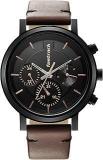 Fastrack Tick Tock Black Dial Analog Mens Leather Watch for Guys 3287NL01