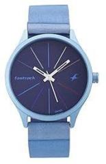 Fastrack Topicals Quartz Analog Blue Dial Silicone Strap Unisex Watch 68031AP04