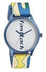 Fastrack Topicals Quartz Analog White Dial Silicone Strap Unisex Watch 68031AP06