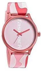 Fastrack Unisex 41.2 x 47.6 x 8.6 mm Topicals 2.0 Pink Dial Silicone Analog Watch