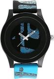 Fastrack Unisex Plastic Tees Analog Black Dial Watch 38025Pp05A, Band Color Blue