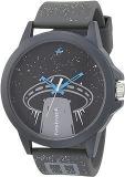 Fastrack Unisex Silicone Analog Black Dial Watch 38024Pp52, Band Color Gray