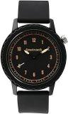 Fastrack Unisex Silicone Tees Analog Black Dial Watch 38038Pp03, Band Color Black