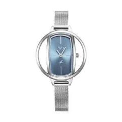 Fastrack Vyb Charmer 2.0 Quartz Analog Silver Dial Silver Strap Watch for Women_FV60037SM01W