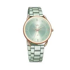 Fastrack Vyb Charmer Quartz Analog Mint Green Dial Stainless Steel Strap Watch for Women FV60007KM02W