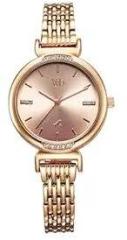 Fastrack Vyb Charmer Quartz Analog Rose Gold Dial Rose Gold Alloy Strap Watch for Women FV60051WM01W