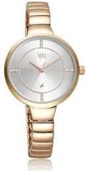 Fastrack Vyb Enigma Quartz Analog Silver Dial Stainless Steel Strap Watch for Girls FV60017WM01W