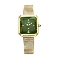 Fastrack Vyb Flare 2.0 Quartz Analog Gold Dial Gold Strap Watch for Women_FV60036YM01W