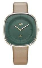 Fastrack Vyb Minimalist 2.0 Quartz Analog Gold Dial Gold Strap Watch for Women_FV60038YL01W