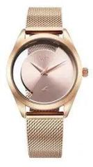 Fastrack Vyb Minimalist 2.0 Quartz Analog Rose Gold Dial Rose Gold Strap Watch for Women_FV60031WM01W