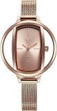 Fastrack Vyb Minimalist 2.0 Quartz Analog Rose Gold Dial Rose Gold Strap Watch For Women_FV60037WM01W