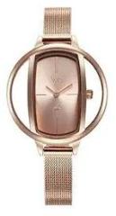 Fastrack Vyb Minimalist 2.0 Quartz Analog Rose Gold Dial Rose Gold Strap Watch for Women_FV60037WM01W