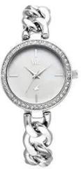 Fastrack Vyb Minimalist 2.0 Quartz Analog Silver Dial Silver Strap Watch for Women_FV60026SM01W