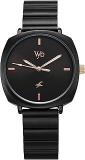 Fastrack Vyb Minimalist Quartz Analog Black Dial Black Alloy Strap Watch For Women FV60054KM01W