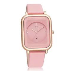 Fastrack Vyb Muse Quartz Analog Peach Dial Leather Strap Watch for Women FV60022WL03W