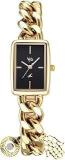 Fastrack Vyb Prodigy Quartz Analog Black Dial Gold Chain Strap Watch For Women FV60048YM01W