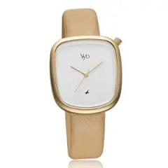 Fastrack Vyb Prodigy Quartz Analog White Dial Leather Strap Watch for Women FV60018YL01W