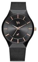 Fastrack Vyb Quartz Analog Black Dial Stainless Steel Strap Watch for Women FV60002KM03W