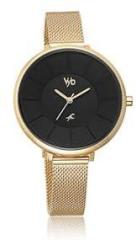 Fastrack Vyb Quartz Analog Black Dial Stainless Steel Strap Watch for Women FV60016YM01W