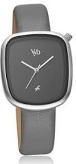 Fastrack Vyb Quartz Analog Grey Dial Leather Strap Watch for Women FV60018SL01W