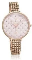 Fastrack Vyb Quartz Analog Light Pink Dial Stainless Steel Strap Watch for Women FV60014WM01W