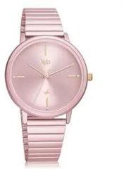 Fastrack Vyb Quartz Analog Light Pink Dial Stainless Steel Strap Watch for Women FV60021KM02W