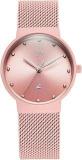 Fastrack Vyb Quartz Analog Rose Gold Dial Rose Gold Mesh Strap Watch for Women FV60046QM03W