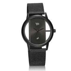 Fastrack Vyb Runway Quartz Analog Black Dial Stainless Steel Strap Watch for Women FV60019NM01W