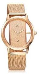 Fastrack Vyb Runway Quartz Analog Rose Gold Dial Stainless Steel Strap Watch for Girls FV60019WM01W