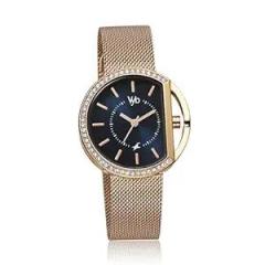 Fastrack Vyb Showstopper Quartz Analog Blue Dial Stainless Steel Strap Watch for Women FV60015WM01W