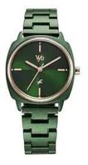 Fastrack Vyb Slayer Quartz Analog Green Dial Metal Strap Watch for Girls FV60033KM01W