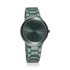 Fastrack Vyb Slayer Quartz Analog Green Dial Stainless Steel Strap Watch for Women FV60008KM03W