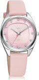 Fastrack Vyb Spotlight Quartz Analog Pink Dial Leather Strap Watch For Women FV60023SL01W