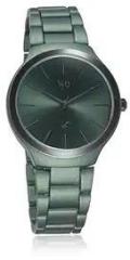 Fastrack Vyb Striker Quartz Analog Green Dial Stainless Steel Strap Watch for Women FV60008KM03W