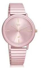 Fastrack Vyb Striker Quartz Analog Light Pink Dial Stainless Steel Strap Watch for Women FV60021KM02W