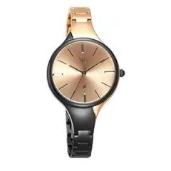 Fastrack Vyb Striker Quartz Analog Rose Gold Dial Stainless Steel Strap Watch for Women FV60001KM02W