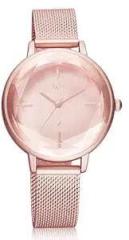 Fastrack Vyb Striker Quartz Analog Rose Gold Dial Stainless Steel Strap Watch for Women FV60010WM01W