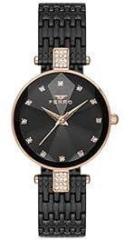 Ferro Venedik Analog Crystals Round Dial Women's Watch with Bracelet Strap