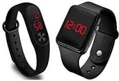 Flaying Sale Unisex Digital Watch, Black, Pack of 2