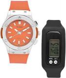 Fluid Analog Orange Dial Unisex Watch FMFFL 410 OR