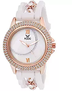 Fogg Analog White Dial Women's Watch 3030 WH