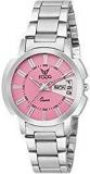 Fogg Pink Day And Date Display Pink Dial Analogue Women's Watch 4054 Pk