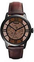 Fossil Analog Brown Dial Men's Watch ME3098, Dark Brown